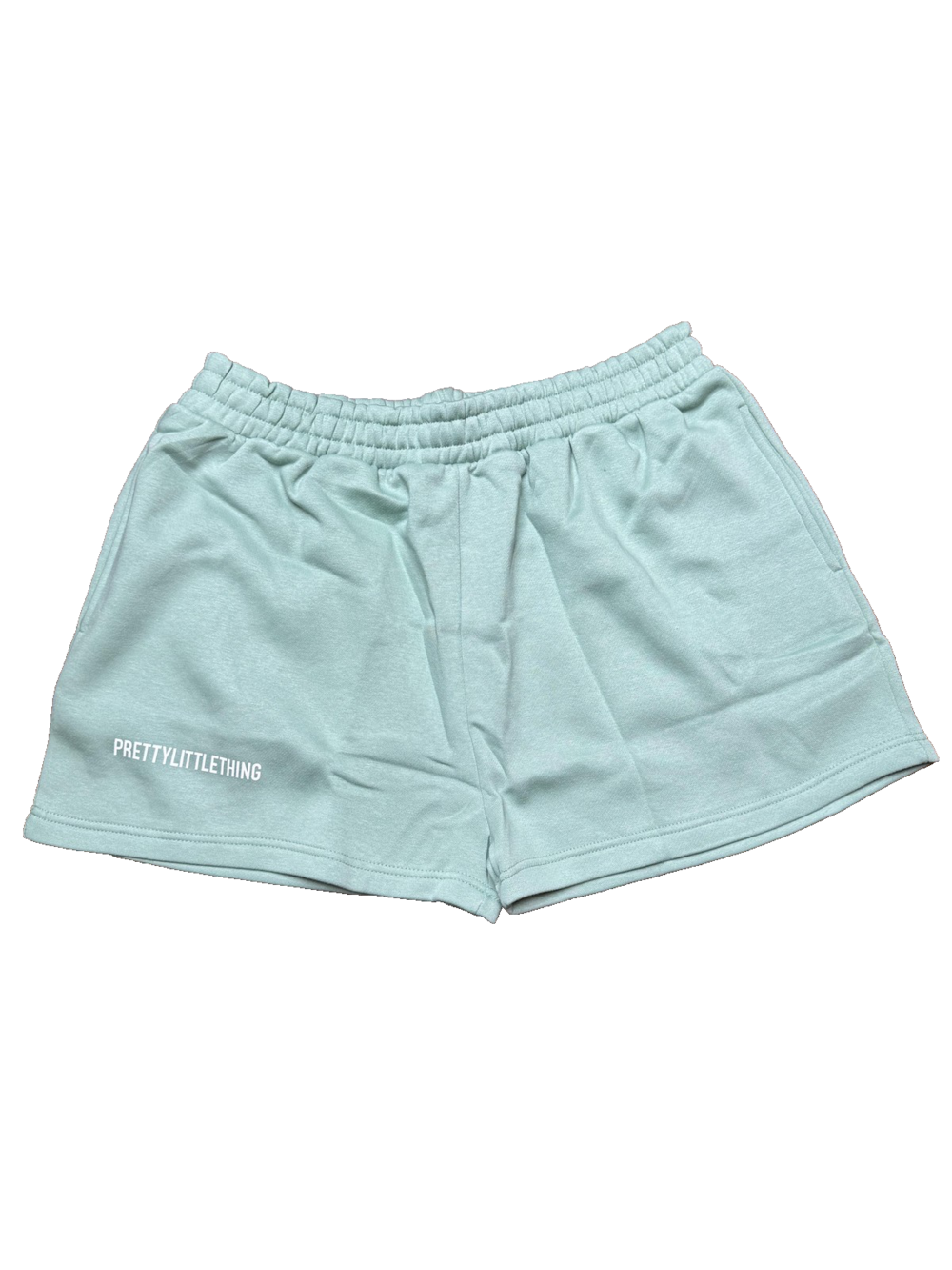 PrettyLittleThing Sweat Shorts Womens 14 Sage Green Plus Pocket Fleece Lounge